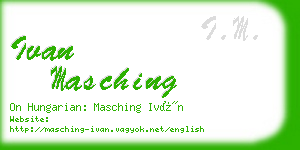 ivan masching business card